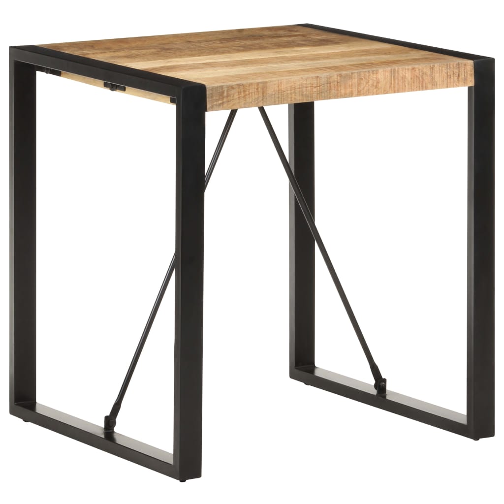 Mesa De Comedor Madera Maciza De Mango Rugosa 70x70x75 Cm_4