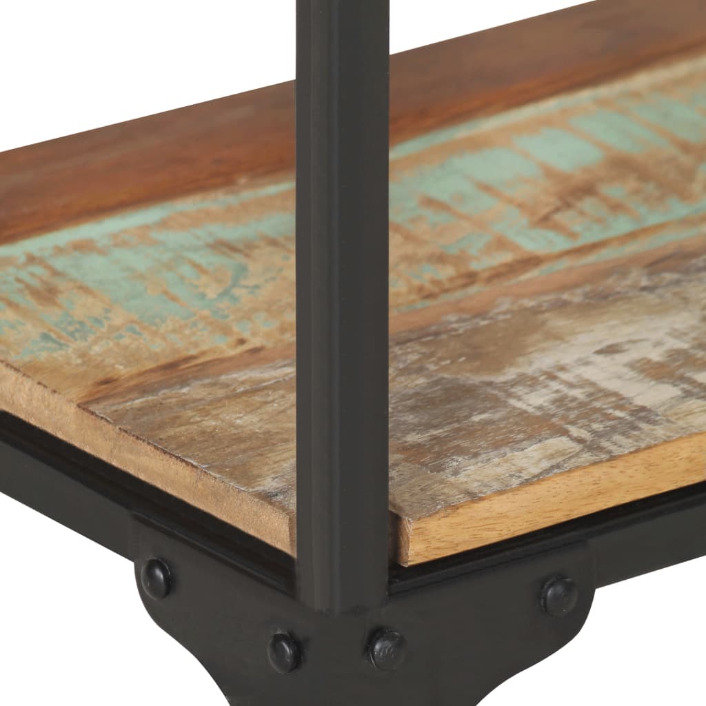 Mesa De Centro De Madera Maciza Reciclada 90x30x40 Cm_3