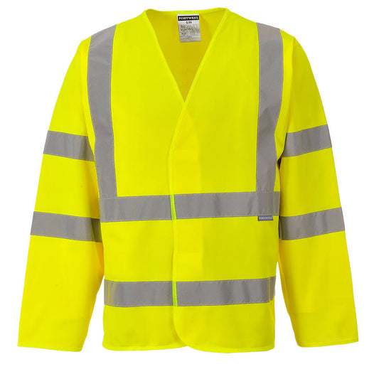 Chaqueta Manga Larga De Alta Visibilidad Con Tirantes Y Dos Bandas / L/xl / Amarillo_0