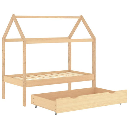 Vidaxl Estructura De Cama Infantil Con Cajón Madera De Pino 70x140 Cm_4