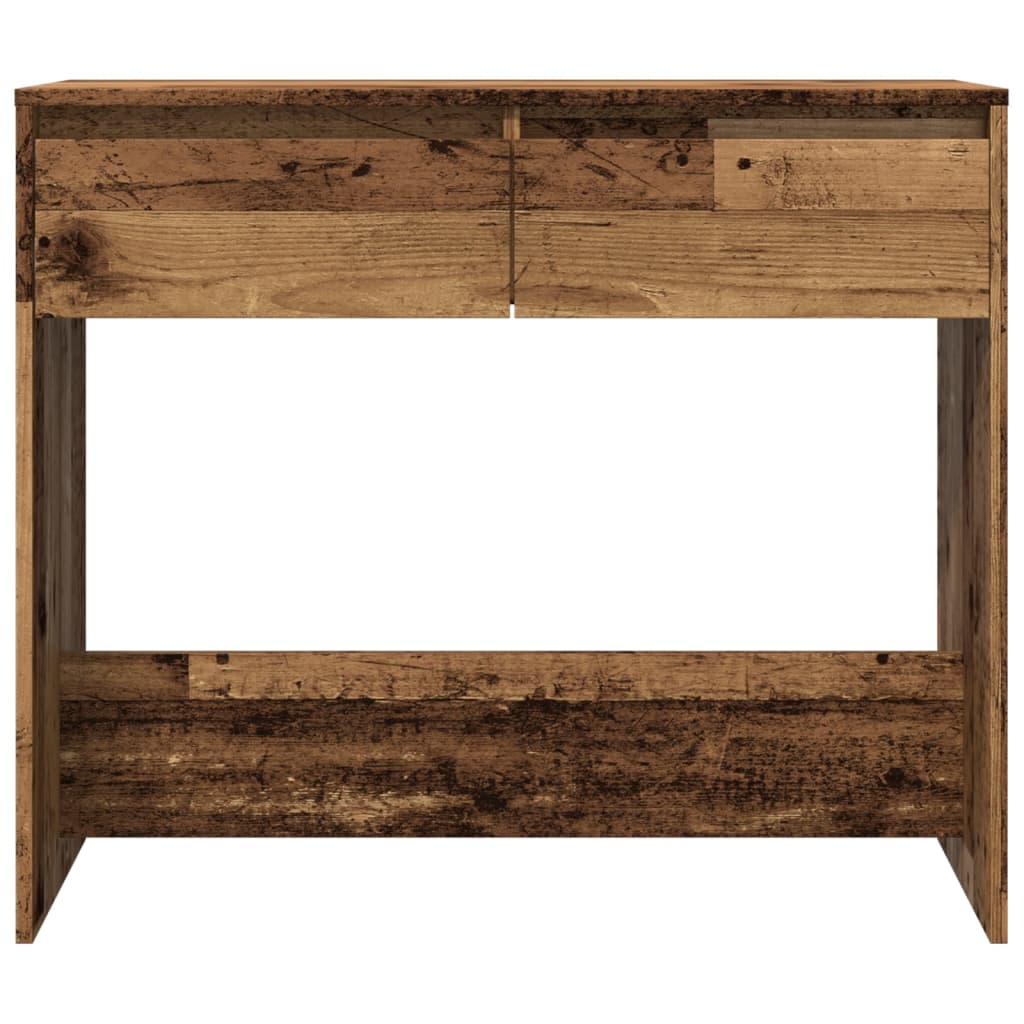 Mesa Consola Madera Ingeniería Madera Envejecida 89x41x76,5 Cm_2