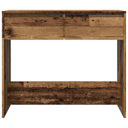 Mesa Consola Madera Ingeniería Madera Envejecida 89x41x76,5 Cm_2