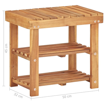 Vidaxl Estantería De Zapatos De Madera Maciza De Acacia 50x32x45 Cm_2