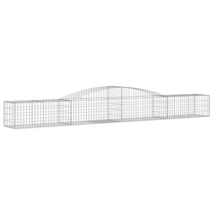 Cestas De Gaviones 2 Uds Forma De Arco Hierro 400x50x40/60 Cm_2