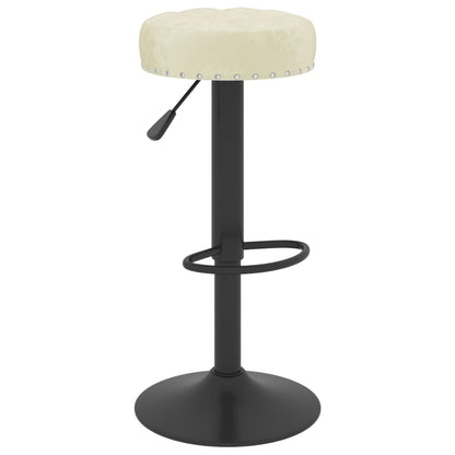 Taburetes De Cocina 2 Unidades Terciopelo Color Crema_1