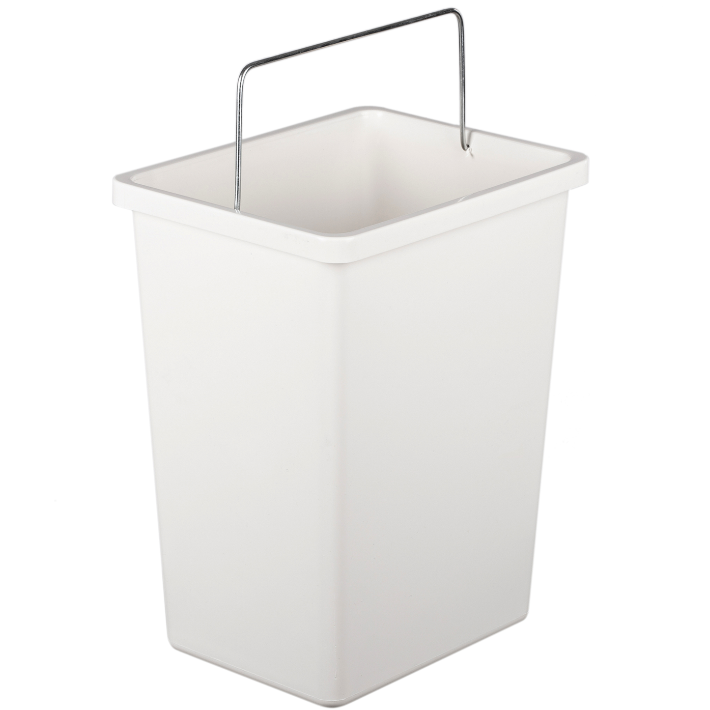 Cubo De Basura De Plástico Blanco Para Reciclaje_0