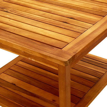 Mesa De Centro De Madera Maciza De Acacia 60x60x45 Cm_3