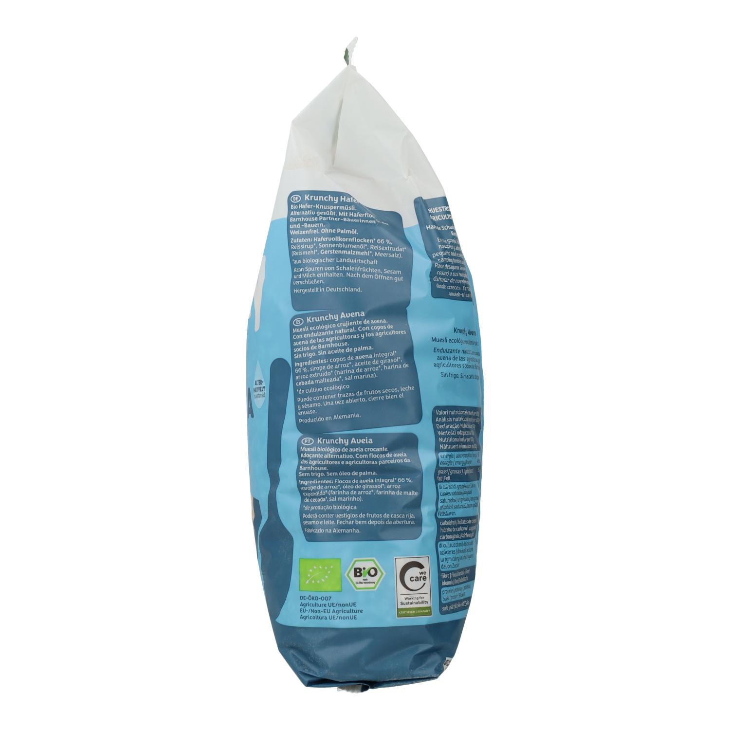 Muesli Krunchy de Avena BIO Barnhouse, 750 gramos