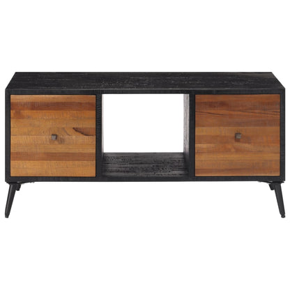 Mesa De Centro Teca Reciclada Maciza 90x50x41 Cm_1