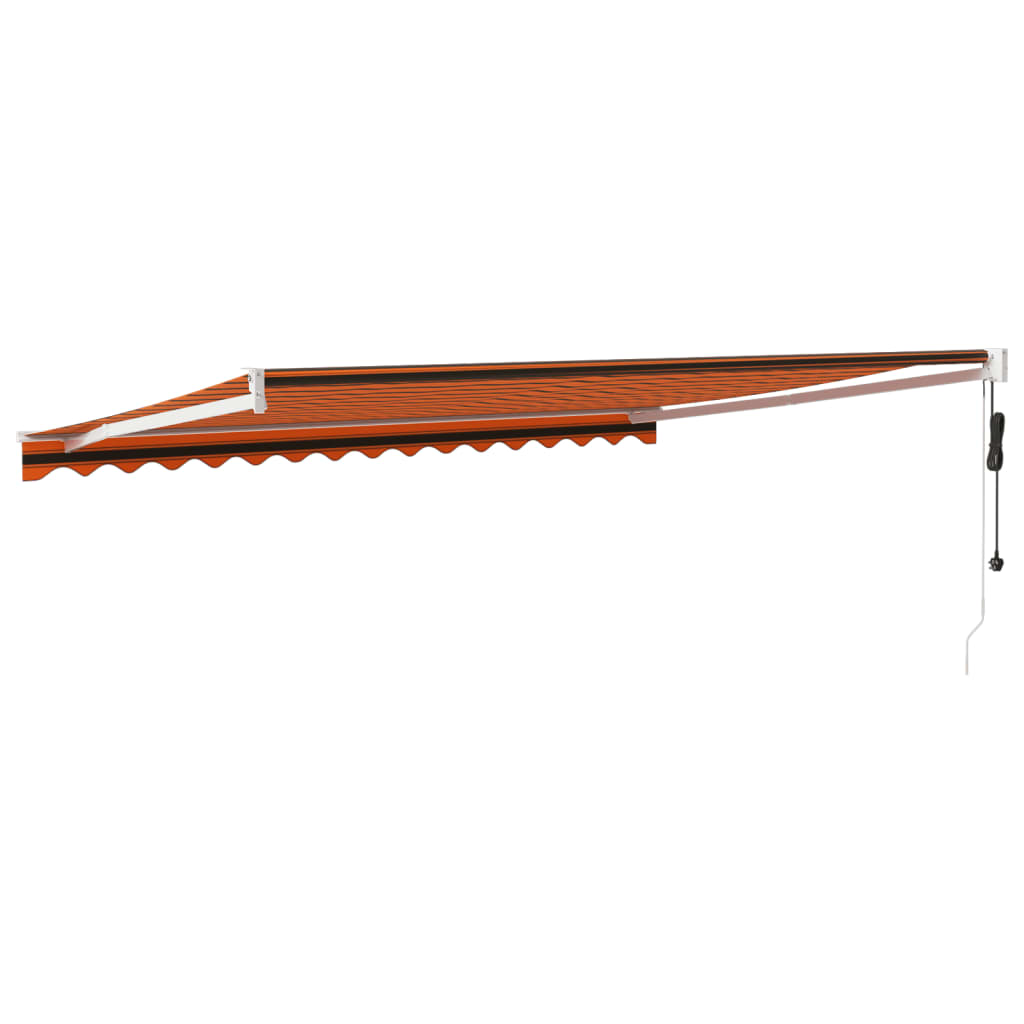 Toldo Retráctil Automático Naranja Y Marrón 4x3 M_4