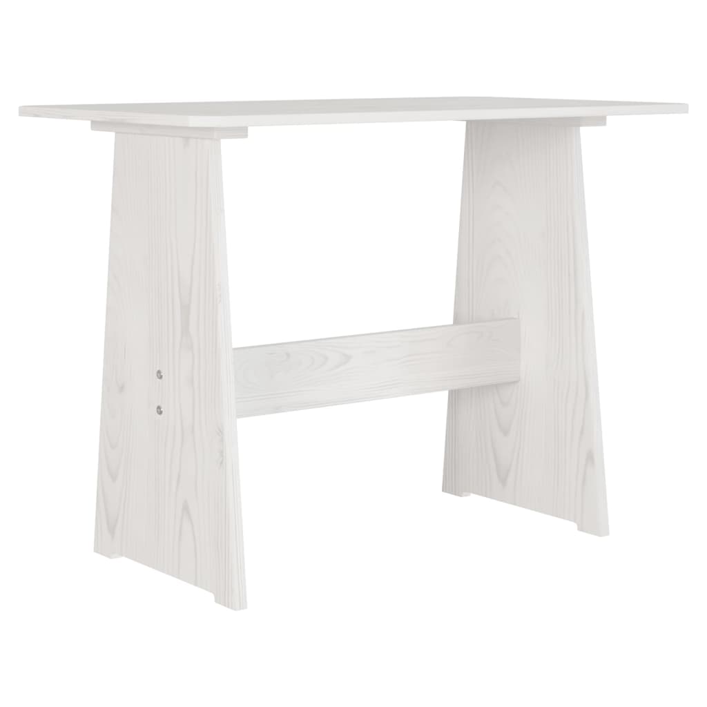 Mesa De Comedor Con Banco Reine Madera Maciza De Pino Blanco_3