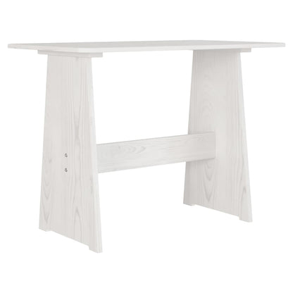 Mesa De Comedor Con Banco Reine Madera Maciza De Pino Blanco_3