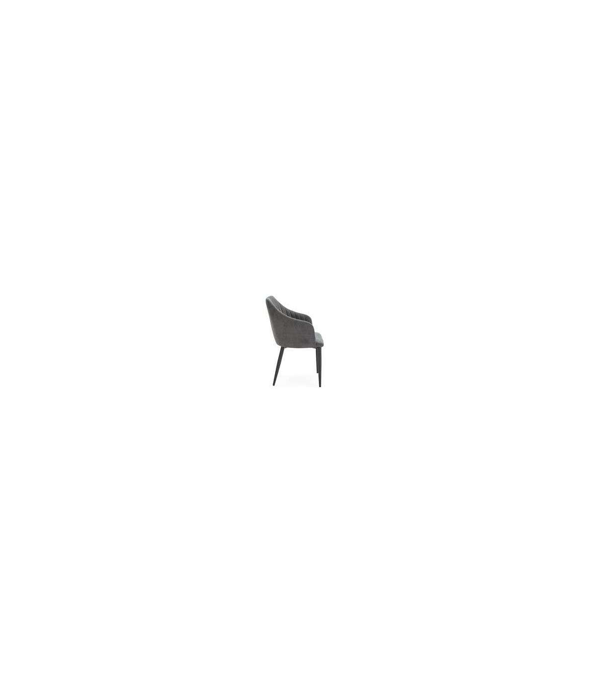 Pack De 2 Sillones Para Comedor Marc Tapizado Textil Negro, 88cm(alto) 55cm(ancho) 57cm(fo_2