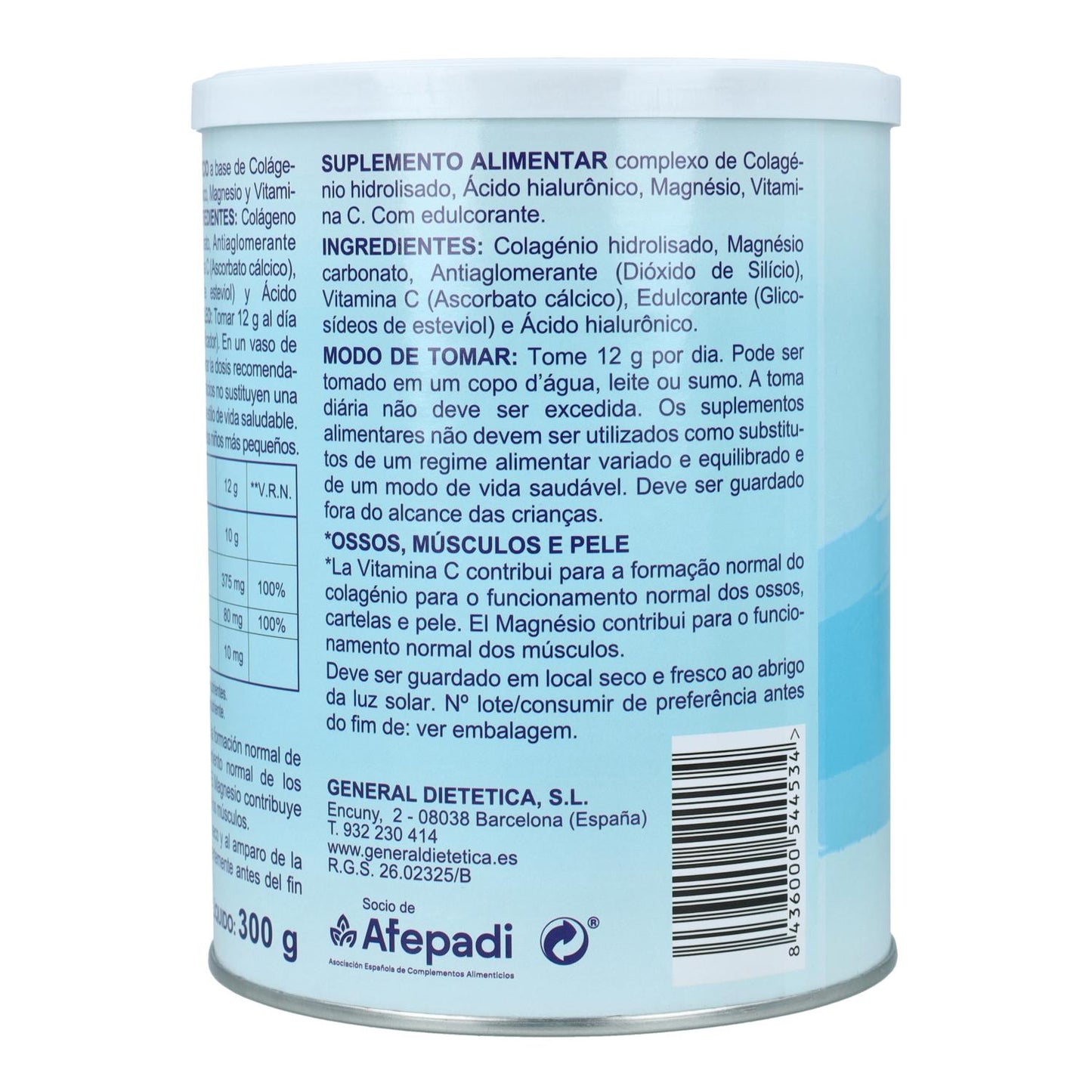 Colágeno soluble sabor neutro Integralia, 300 g