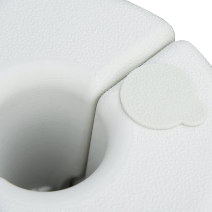 Outsunny Juego De 4 Pesos Para Carpas Rellenables De Agua Ø22/24x25 Cm Blanco_4