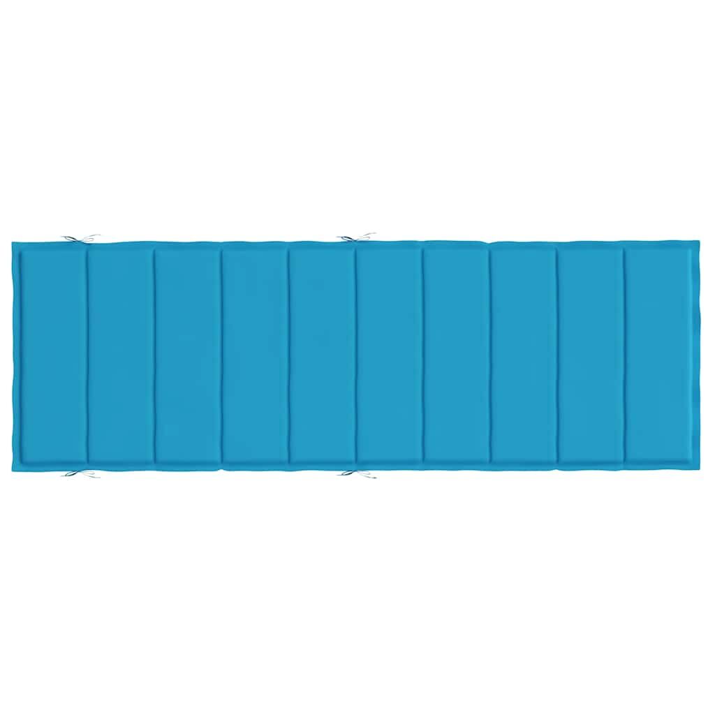 Vidaxl Cojín De Tumbona De Tela Oxford Azul 186x58x4 Cm_4