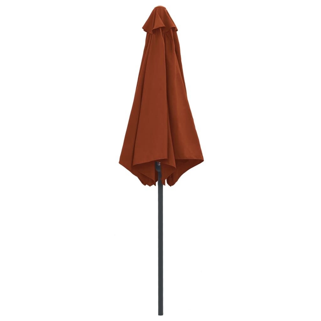 Vidaxl Sombrilla De Jardín Con Palo De Aluminio Terracota 270x246 Cm_3
