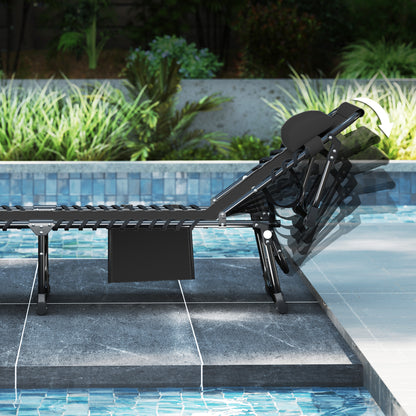 Outsunny Set De 2 Tumbonas Plegables Reclinables Con Reposacabezas Y Bolsillo_3