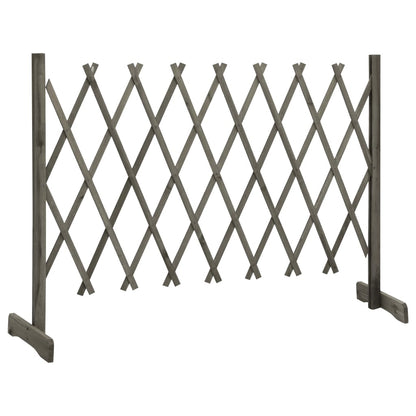 Valla De Jardín Enrejado Madera Maciza De Abeto Gris 150x80 Cm / Vetonek_1