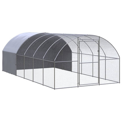Vidaxl Gallinero De Exterior De Acero Galvanizado 3x6x2 M_0