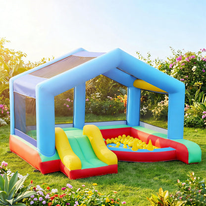 Aiyaplay Castillo Hinchable Para Niños Con Soplador Tobogán Cama Elástica_4