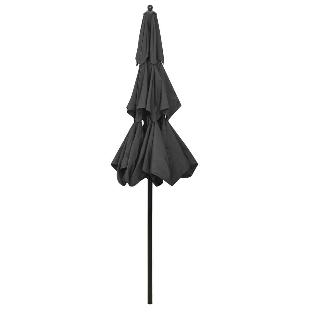 Vidaxl Sombrilla Jardín 3 Niveles Con Palo De Aluminio Antracita 2,5 M_3
