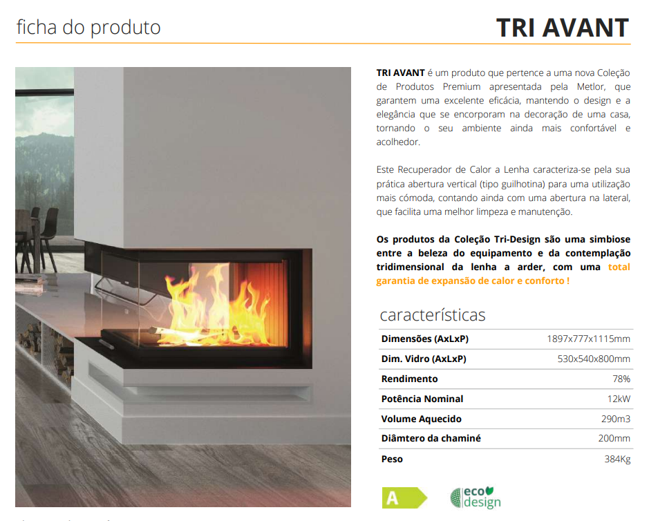 Insertables Con Ventilación A Leña Metlor Modelo Tri Avant_3