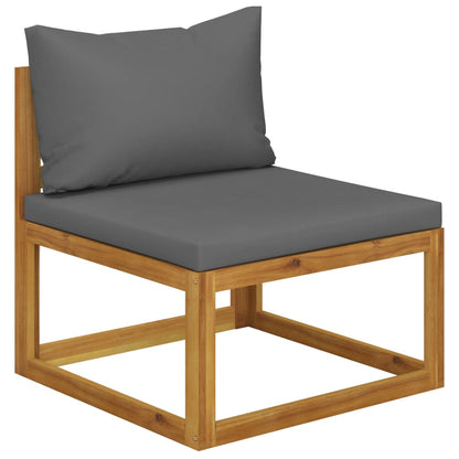 Vidaxl Set De Sofá De Jardín 2 Pzas Con Cojín Madera Maciza De Acacia_1