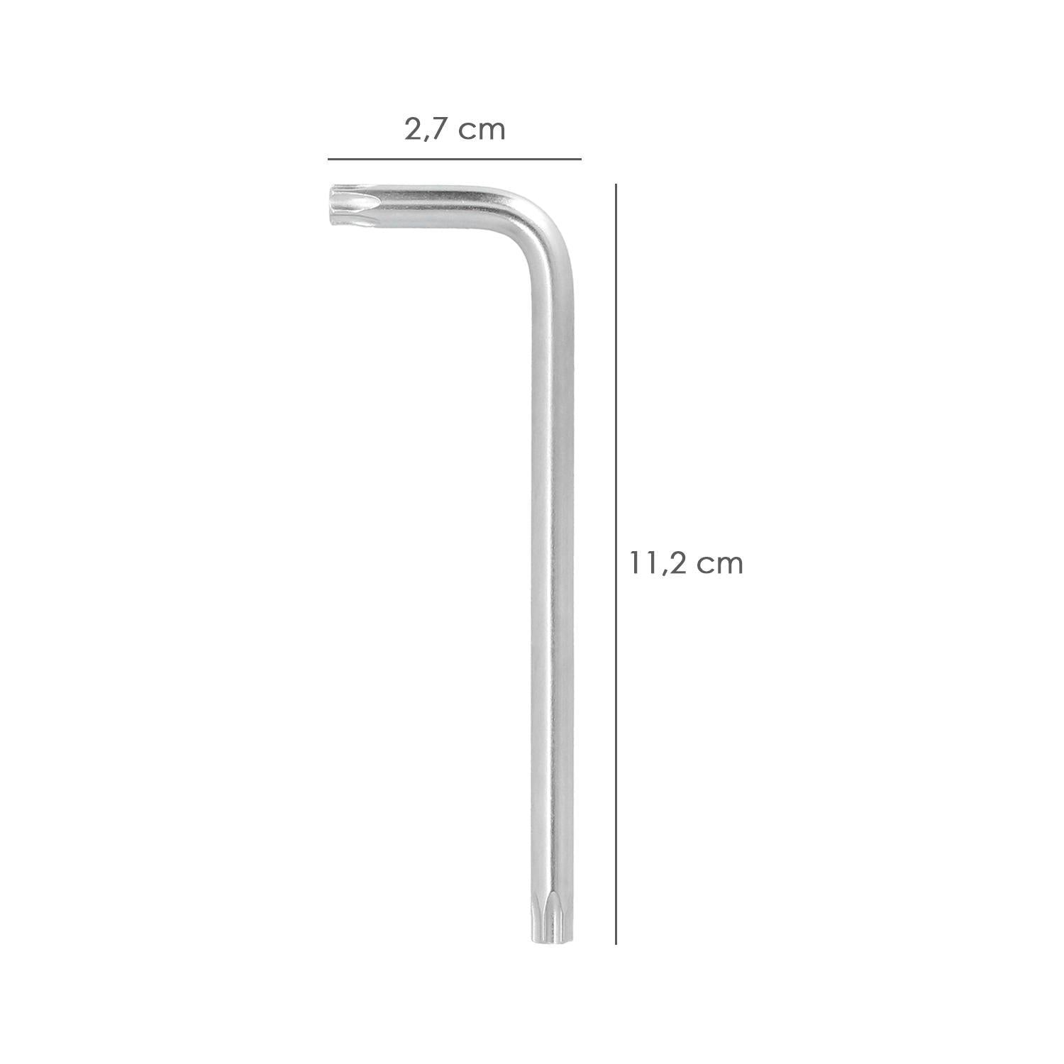 Llave Torx Inviolable Larga Acero Cromo Vanadio Profesional T30 Mm. Llave Estrella, Llave Allen Estrella_1