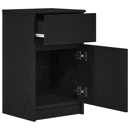 Mesillas De Noche 2 Uds. Madera De Ingeniería Negra 39x35x65 Cm_4