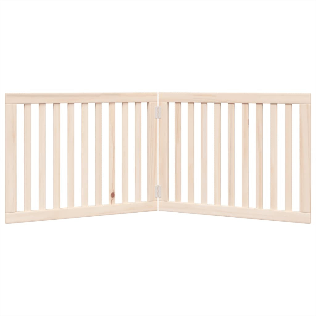 Vidaxl Puerta Para Perros Plegable De 2 Paneles, 160 Cm, Madera De Álamo_3
