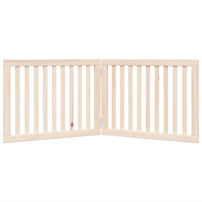 Vidaxl Puerta Para Perros Plegable De 2 Paneles, 160 Cm, Madera De Álamo_3