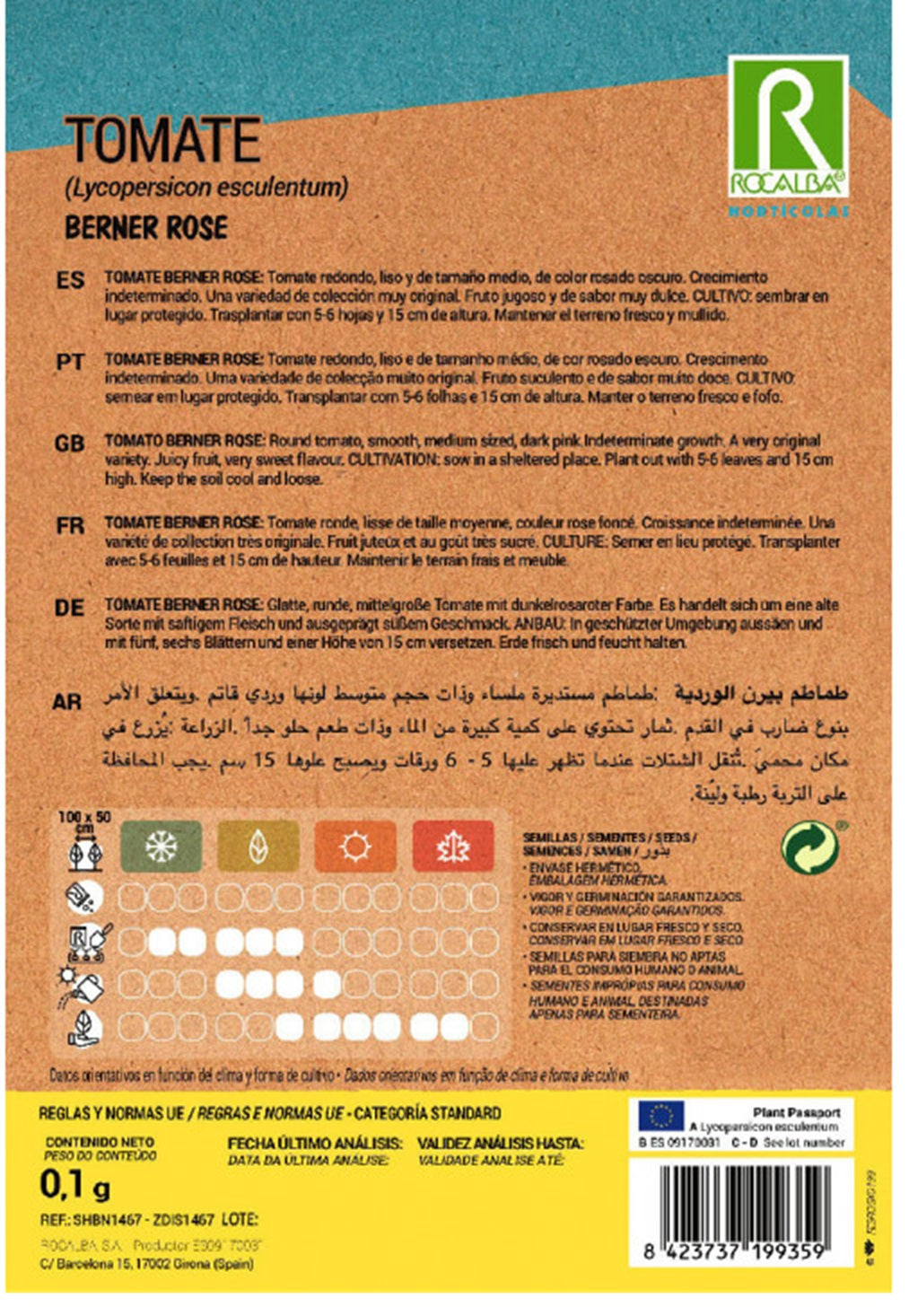 Semillas Tomate Rosa De Berna 0,1g_1