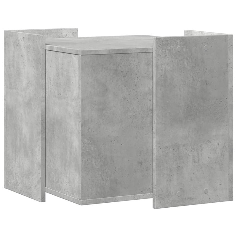 Vidaxl Mueble Arenero De Gatos Madera Gris Hormigón 53x53x51 Cm_5