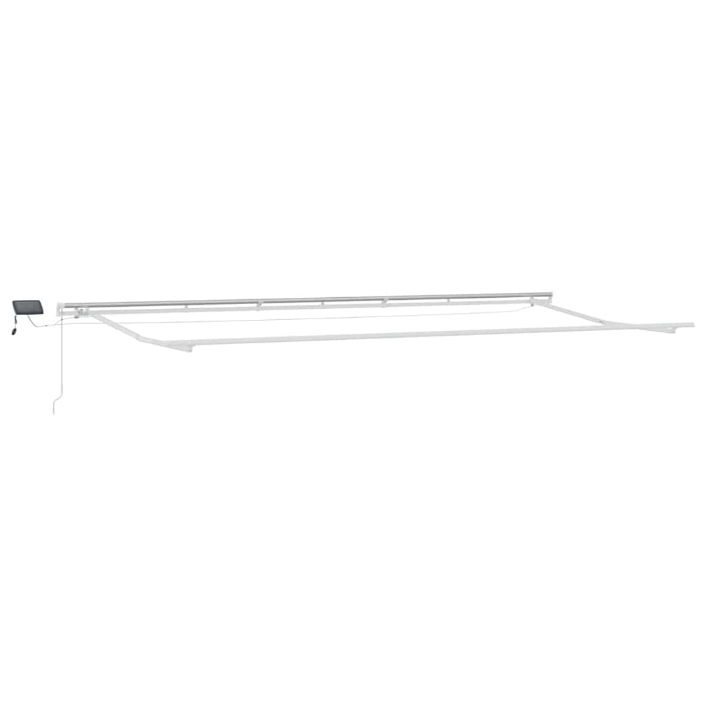 Toldo Retráctil Naranja Y Marrón 600 X 350 Cm Tela Y Aluminio_5