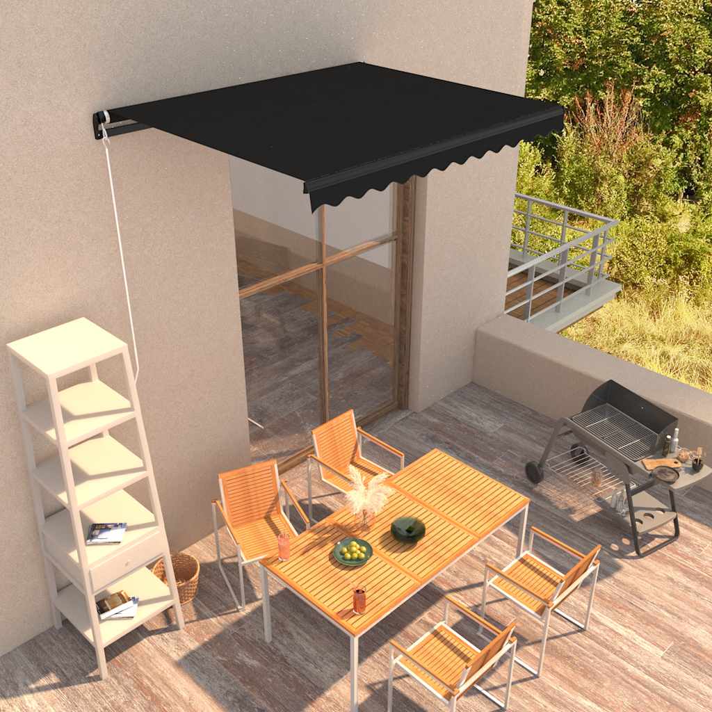 Toldo Retráctil Manual Gris Antracita 350x250 Cm_1