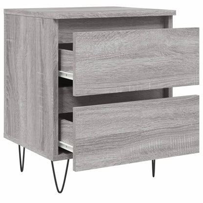 Mesita De Noche 2 Uds Madera Ingeniería Gris Sonoma 40x35x50 Cm_4