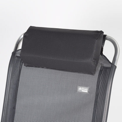 Silla Plegable Camping Multiposición Gris Oscuro C/cojín Aktive_4