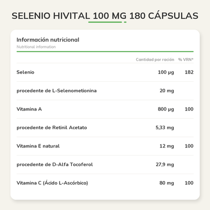 Información nutricional