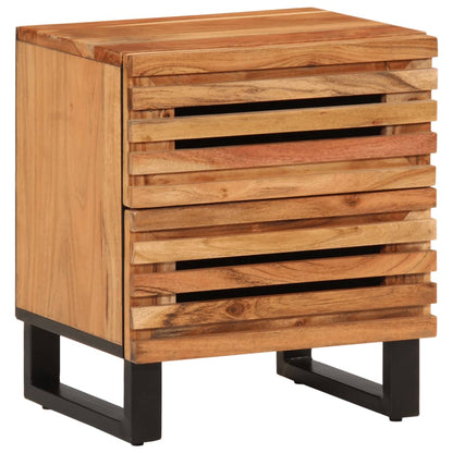 Mesitas De Noche 2 Uds Madera Maciza De Acacia 40x34x46 Cm_0