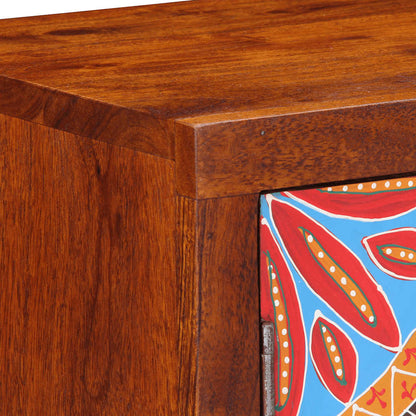 Mesita De Noche 40x30x45 Cm Madera Maciza De Acacia_3