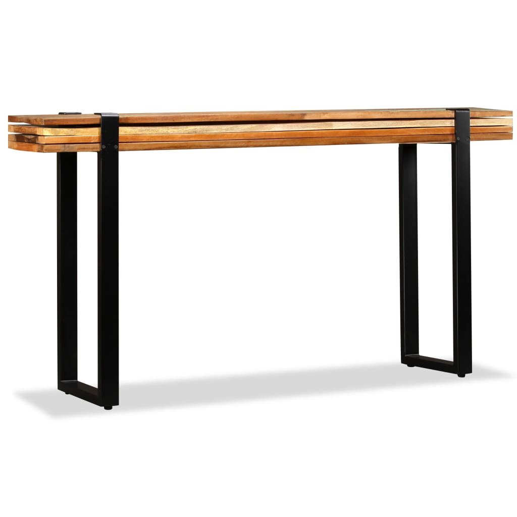 Mesa Consola Ajustable Madera Maciza Reciclada_2
