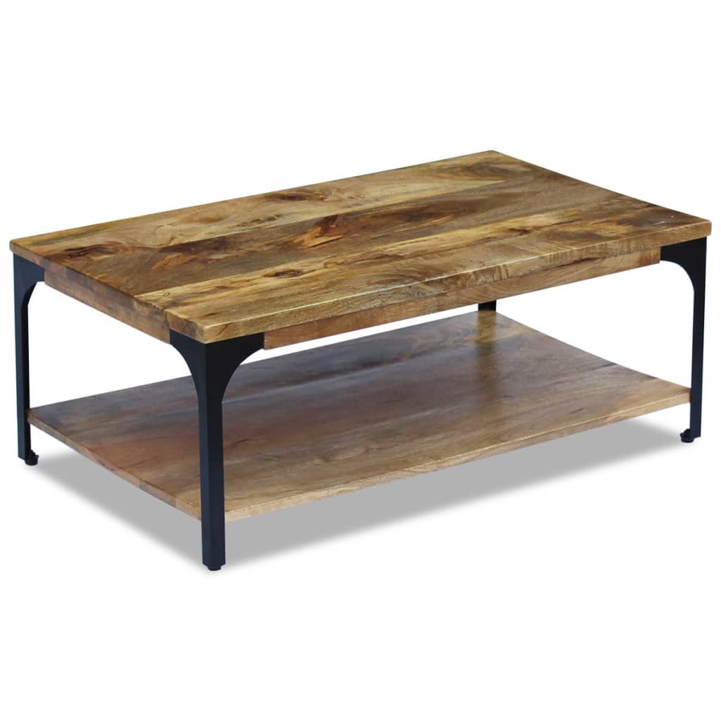 Mesa De Centro Madera De Mango 100x60x38 Cm_3