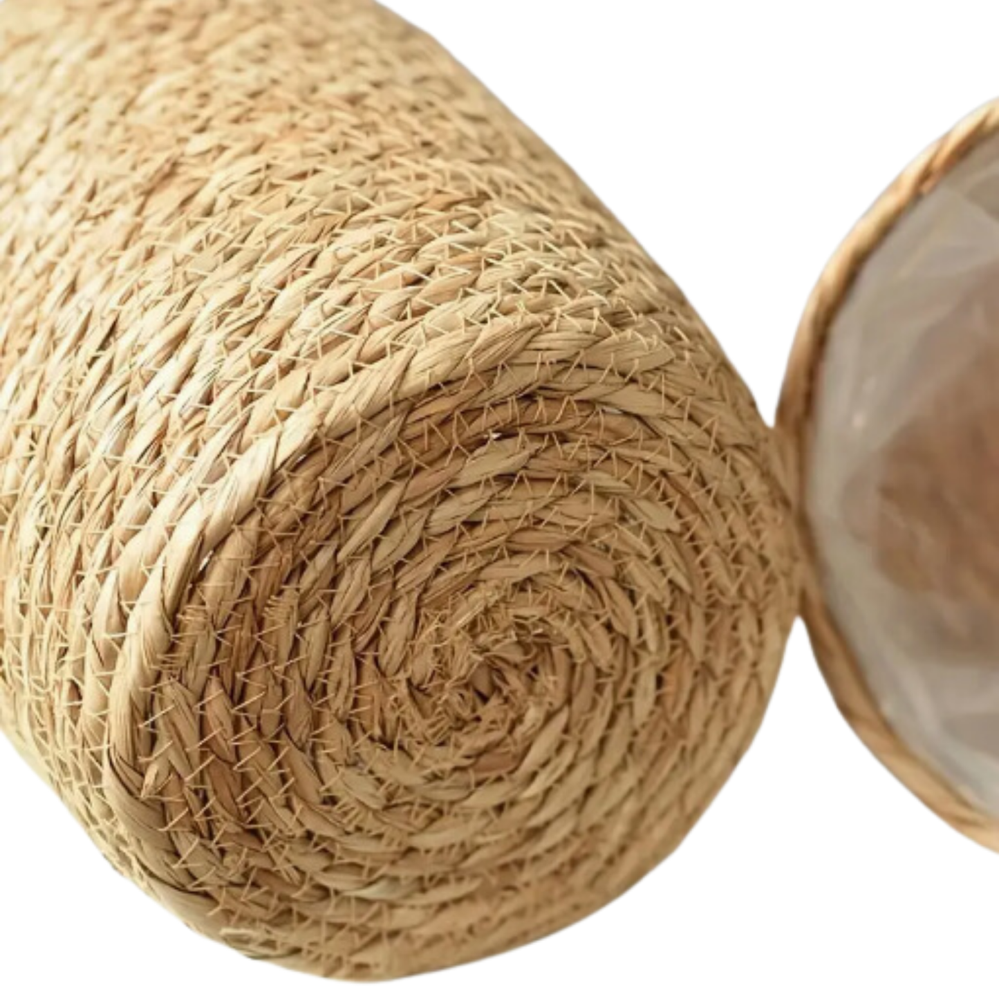 Macetero Semirígido Redondo - Cubremacetas De Yute Natural 22 X 22  Cm_3