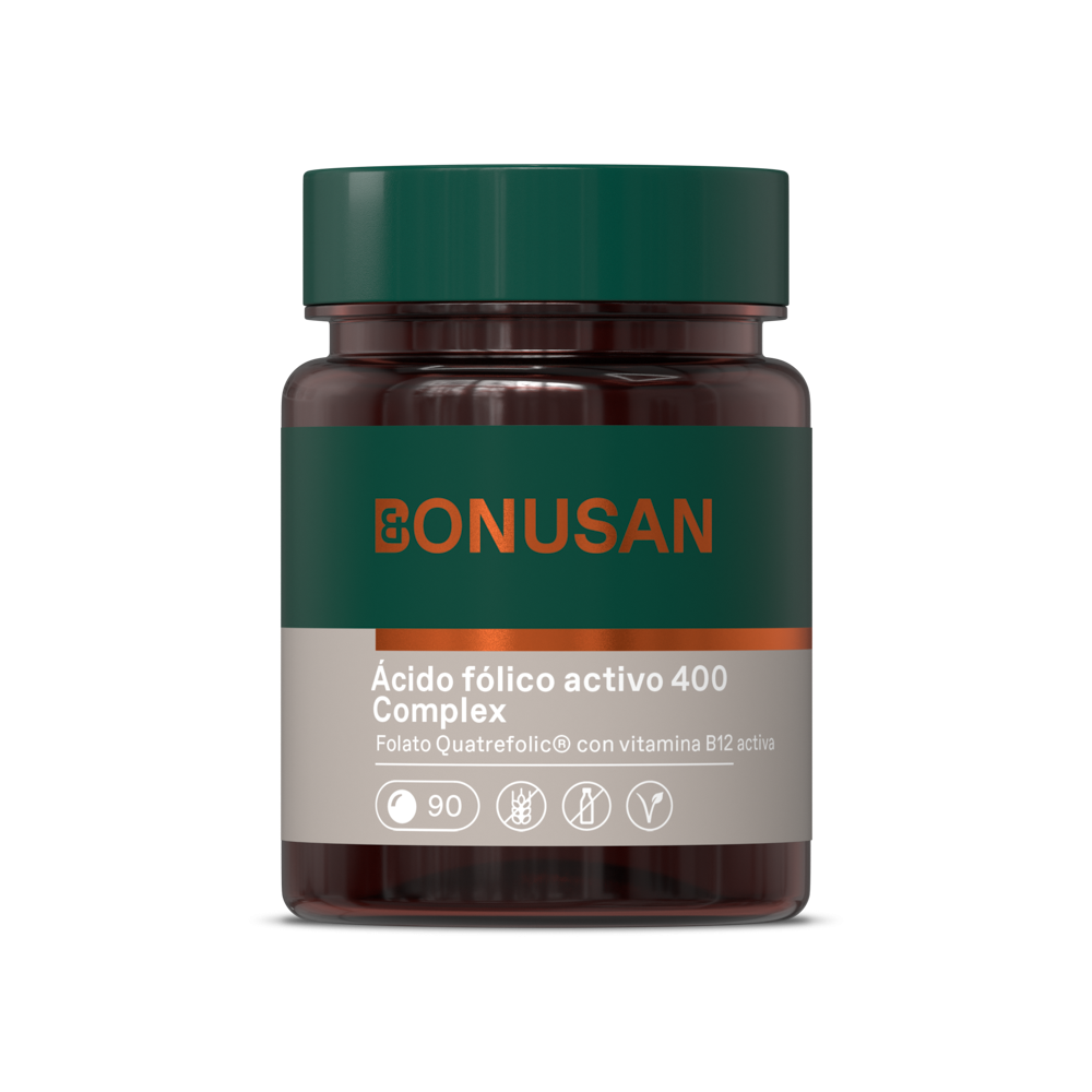 Ácido fólico activo 400 Complex Bonusan 90 comprimidos