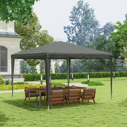 Outsunny Carpa Desmontable De Jardín 3x3 M Para Bodas Camping Fiestas Gris_1