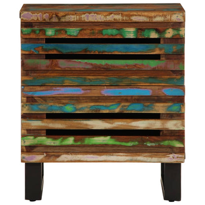 Mesita De Noche De Madera Maciza Reciclada 40x34x46 Cm_1