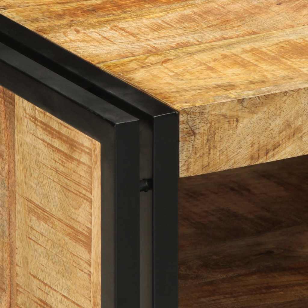 Mesa De Centro 50x50x38 Cm Madera Maciza De Mango_4