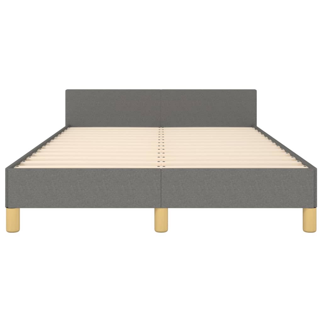 Estructura De Cama Con Cabecero De Tela Gris Oscuro 120x200 Cm / Vetonek_0