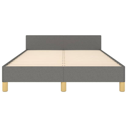 Estructura De Cama Con Cabecero De Tela Gris Oscuro 120x200 Cm / Vetonek_0